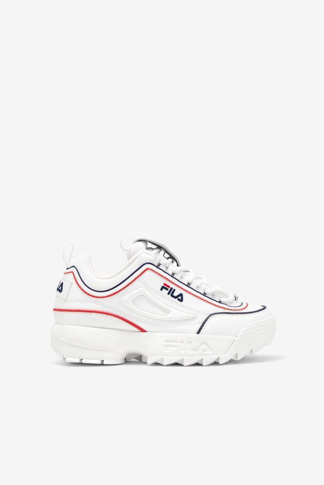 Fila Trainers Kids White Disruptor 2 Contrast Piping - Ireland 35462-VCEF